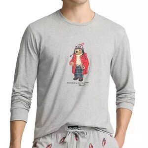 Polo Ralph Lauren Shirt Men's Size Large Gray Cotton Long Sleeve Preppy Soft